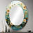 Green Blue Tranquil Oasis III - Botanicals Decorative Wall Mirror, Green Mirror, Printed Metal Art-121387870-121387233