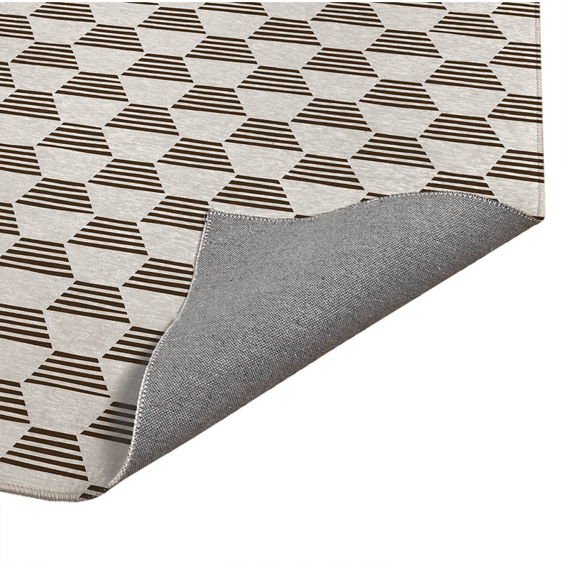 Paillasson Hexaline, Brun moka, L 84 po x L 60 po