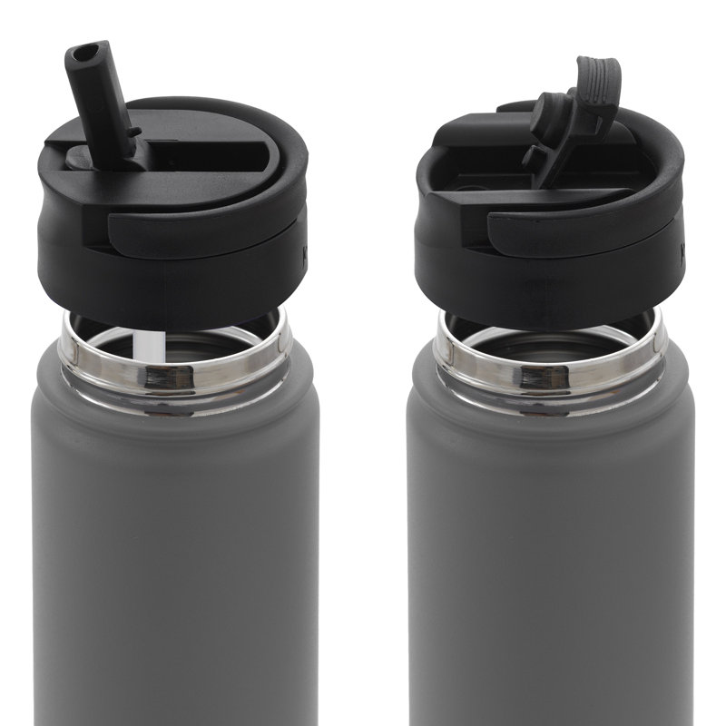 Triple bouteille d'eau JoyJolt 22 oz avec couvercle rabattable et paille Sport