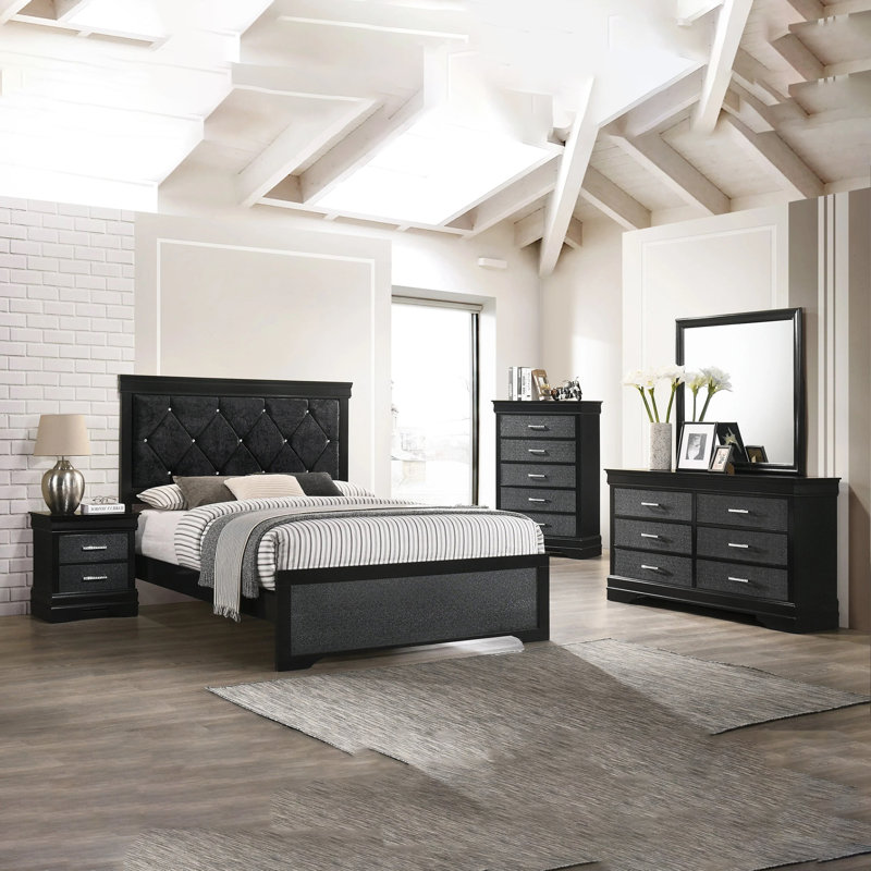 Mobilier de chambre à coucher à 5 tiroirs avec commode haute moderne 1Pc