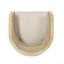 Chaise d'appoint en bois d'hévéa beige naturel