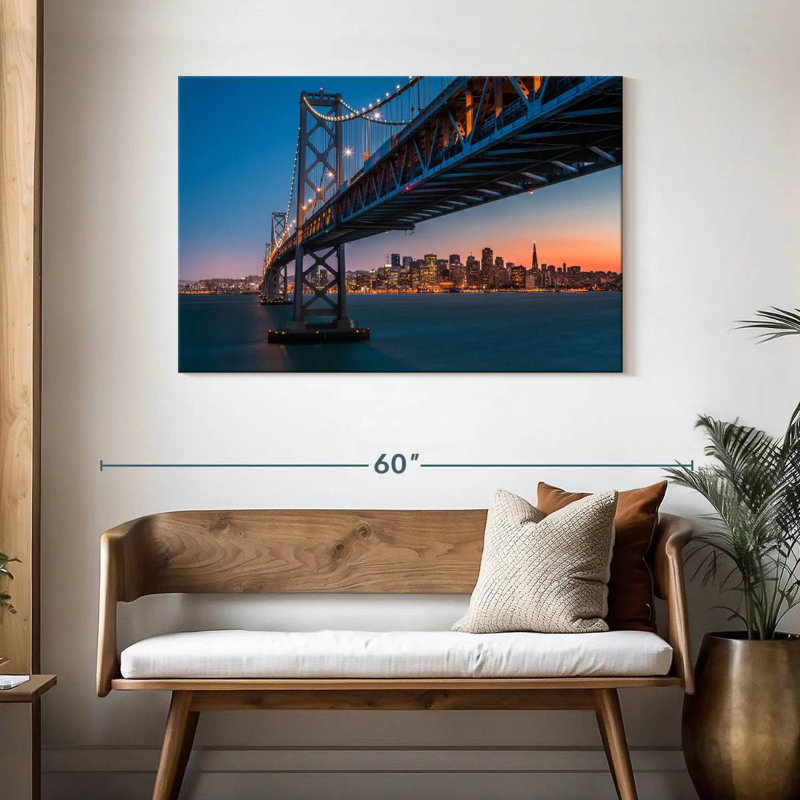 Lilie San Francisco Bay Bridge Sunset, 30" H x 45" W