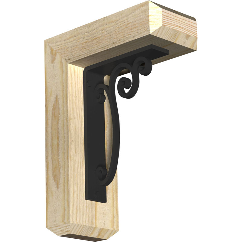 Support simple Ironcrest de 4 po Avery, H 12 po x P 9 1/2 po, Sapin Douglas de l 4 po x T 2 po (sciage brut)