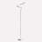 52.5-Inch LED Matte White Curvilinear S-Curve Spiral Tube Angled Floor Lamp
