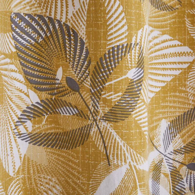 Abbotsley Leaf Print Eyelet Curtains, Width 168 x  Drop  183cm