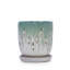 Ensemble de 2 pots de fleurs en céramique avec trou de drainage, jardinière moderne pour patio-332203258