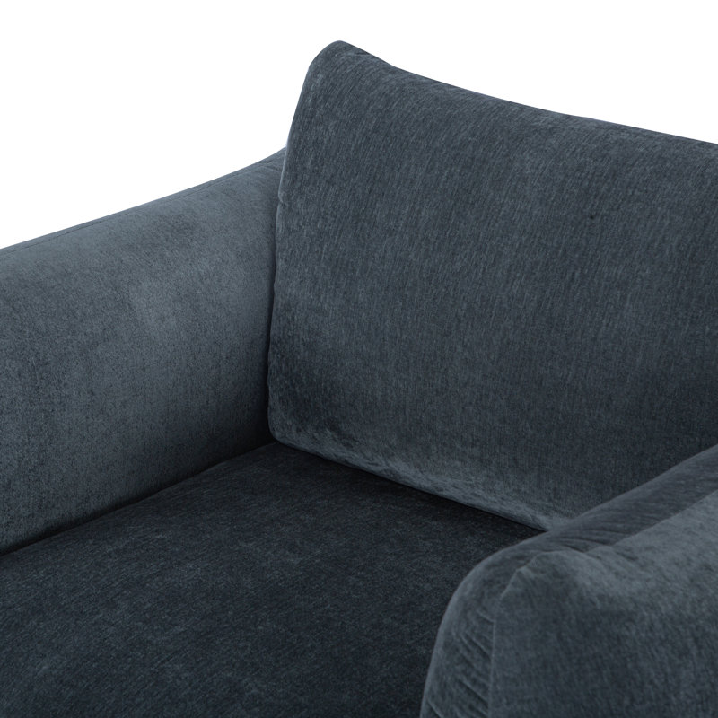 Fauteuil Lisette, Chenille bleue performance