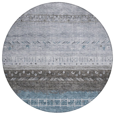 Tapis bleu intérieur / extérieur lavable à la machine Cicel ACN1147