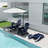 HDPE Folding And Adjustable Adirondack Chair With Ottoman-670727341