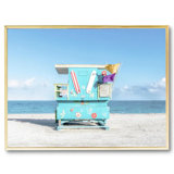 Miami Lifeguard Chair - Chair 100 Print by Richard Silver