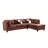Malone Reversible Sectional Chocolate Micro Suede-1725083110