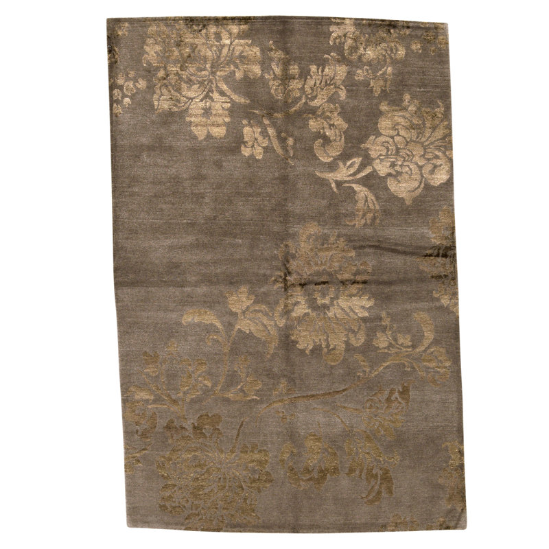 Hand Knotted Area Rug in Walnut