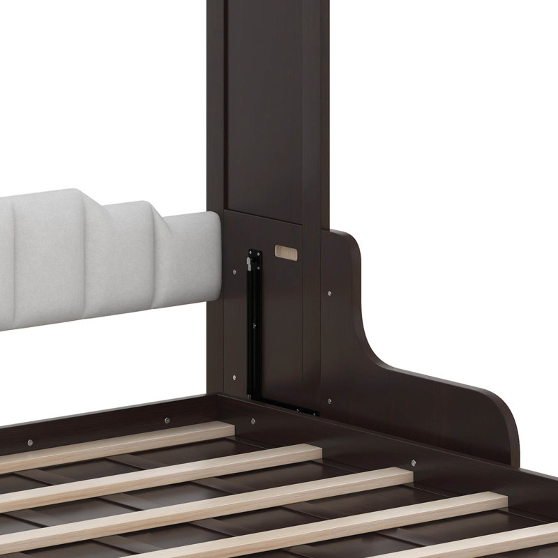 Grand lit escamotable avec coussin Araban, Espresso