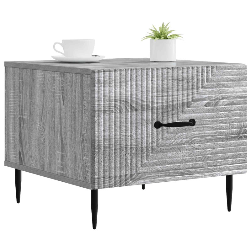 Coffee Table with Storage, 40cm H x 50cm L x 49cm W, Grey Sonoma