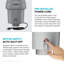 Broyeur à déchets ultra-silencieux à alimentation continue 3/4 HP KRAUS, avec cordon d'alimentation et bride inclus et support universel, KWD210-75MGR