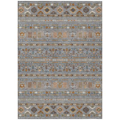 Machine Washable Indoor/Outdoor Brenden ACN2244 Navajo Rug