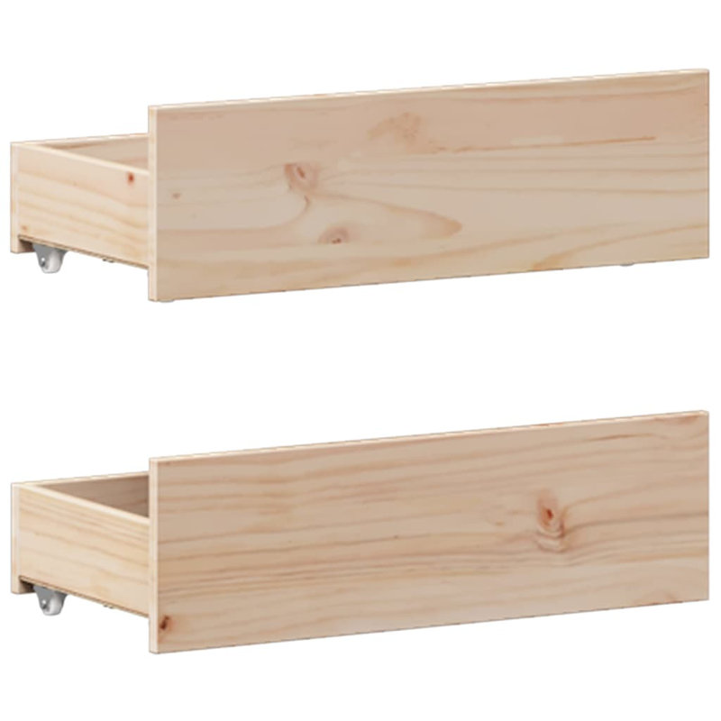 Kincannon Solid Wood Storage Bed, Brown, Double (4'6)