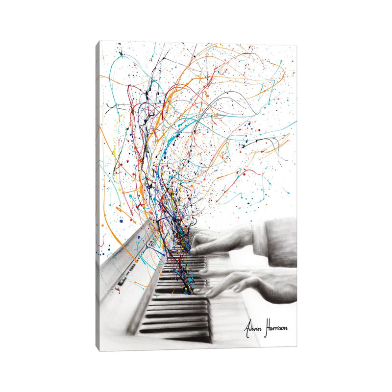 The Keyboard Solo 1 Piece Wrapped Canvas Painting, 20.32 cm H x 30.48 cm W, Wrapped Canvas