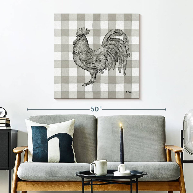 Brampt Lined Rooster II, 30" H x 30" W