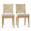 Ensemble de 6 chaises de salle à manger en corde de bois tissé Coastal