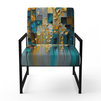 Das - Fauteuil rembourré à motif géométrique abstrait