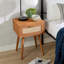 Holdrege 1 Hessian Drawer Bedside Table