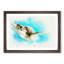 Green Turtle in Abstract - Picture Frame Graphic Art Print-55736344-55736342