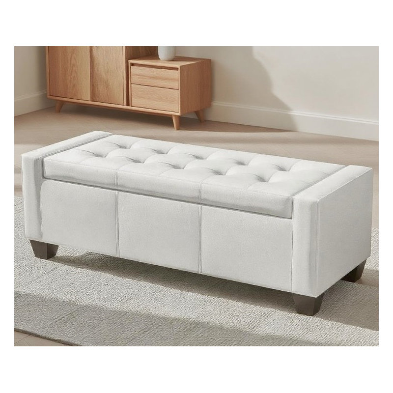 Rangement rectangulaire en similicuir capitonné