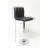 Swivel Faux Leather Adjustable Hydraulic Bar Stool, Set Of 2, Gray-973901260