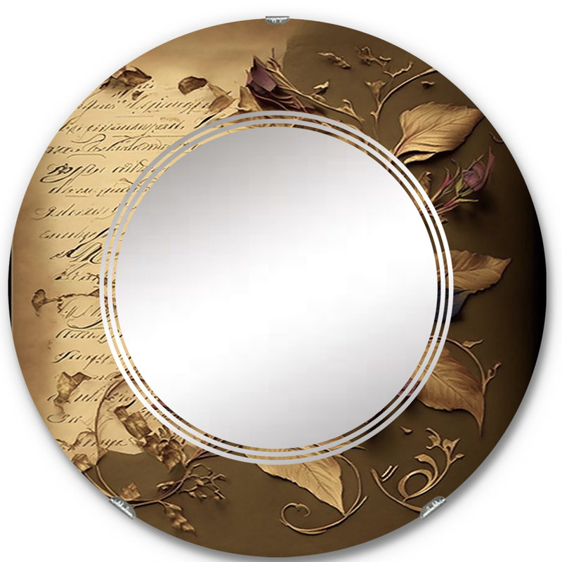 Braddon - Miroir mural moderne rond, 24 po x 24 po