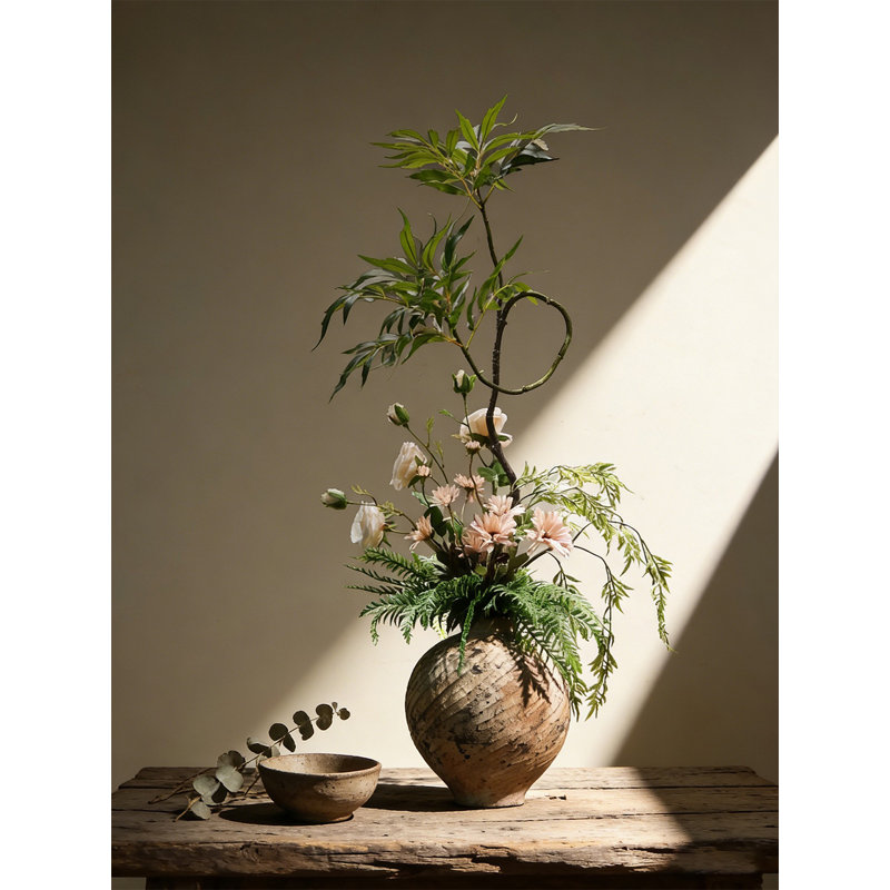 Ornement de décoration d'intérieur rétro style Zen en céramique rustique