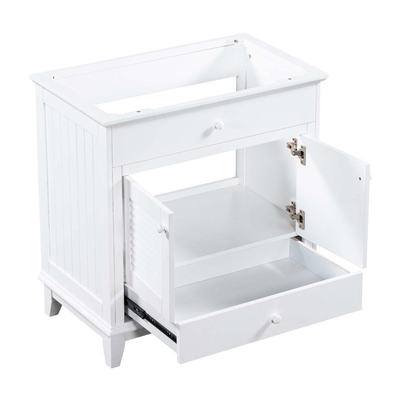 (Base seulement) Base de meuble-lavabo 30 po sans lavabo, avec 2 portes et 1 tiroir