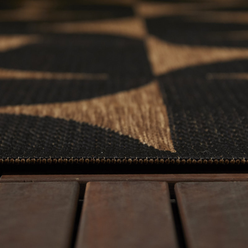 Wrightson Machine Woven Geometric Indoor Outdoor Rug , Rectangle 7'10" x 10'