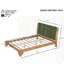 Base de lit en bois avec tête de lit Mid-Century-1234695594-1234695592