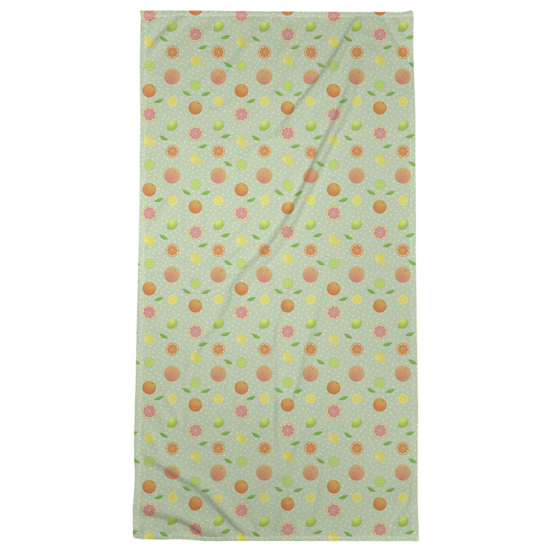 Serviette de bain agrume, Vert menthe