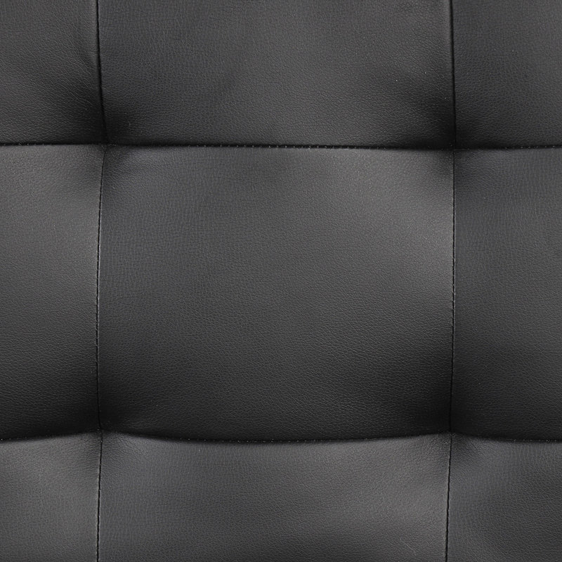 Canapé-lit futon de style contemporain avec chargeurs USB intégrés, canapé de salon, Black Faux Leather