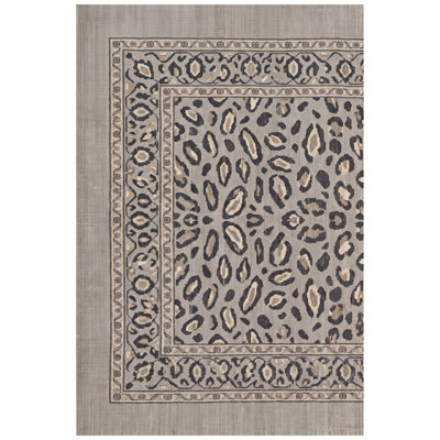Tapis Descloizite à motifs animaliers, imprimés or, gris, crème et beige, antidérapant, à poils courts, pour l'intérieur et l'extérieur, adapté aux animaux domestiques, salon, chambre, salle à manger, entrée, couloir, bureau, lavable