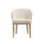 Chaise de salle à manger capitonnée bicolore avec accoudoirs-2142788219