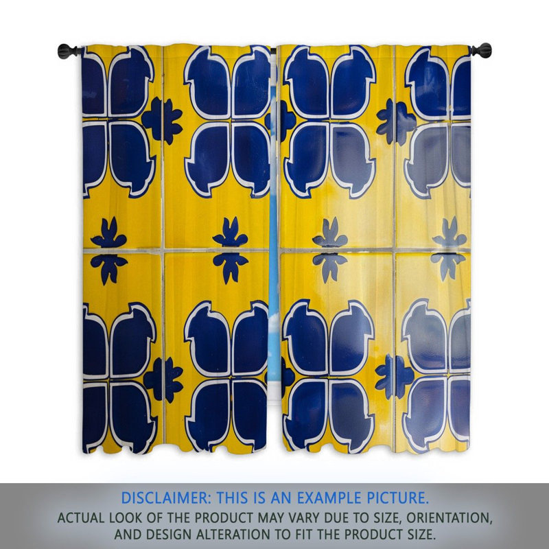 Elisabete Room Darkening Curtain Pair, 20" W x 52" L