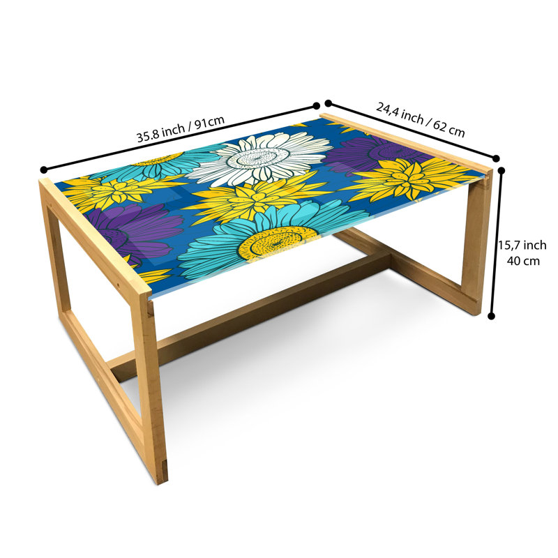 Table basse East Urban Home, H 15,75 po x L 35,83 po x l 24,4 po