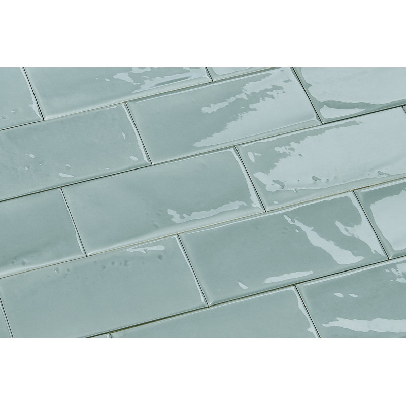 Carreau de céramique Mason 3 "x 6", Bleu vintage