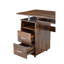 Bureau d'ordinateur en bois massif, table de bureau avec lecteur pour ordinateur personnel, tablettes de rangement et classeur, deux tiroirs, plateau pour unité centrale, tablette utilisée pour la plantation, simple, HPS, H 47,24 po x l 21,65 po x H 34,