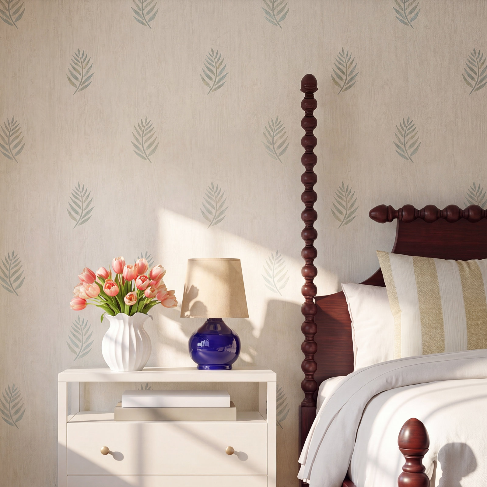Stevenson Floral Wallpaper, Olive