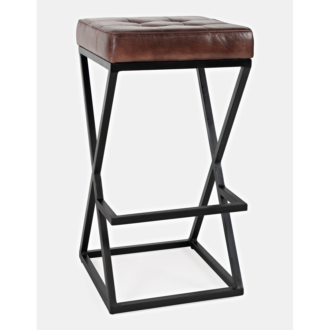 Judie Upholstered Counter Stool with Metal Frame Williston Forge Seat 