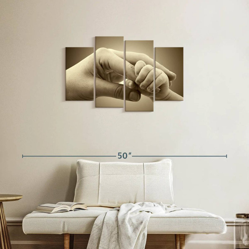 Leisha Mother And Child Hands, 22" H x 36" W