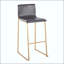 Tabouret de bar contemporain en acier doré - ensemble de 2-169025176