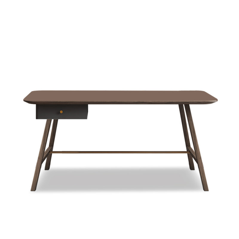 Minimalist Solid Wood Writing Desk, 29.53" H x 55.12" W x 27.56" D