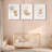 3 Pcs Framed Teddy Bear Nursery Canvas Wall Art Bear Sleeping On The Moon And Stars Wall Decor Pictures Balloon Cloud Neutral Poster Prints For Kids Baby Room Kindergarten Home Decoration 12X16in