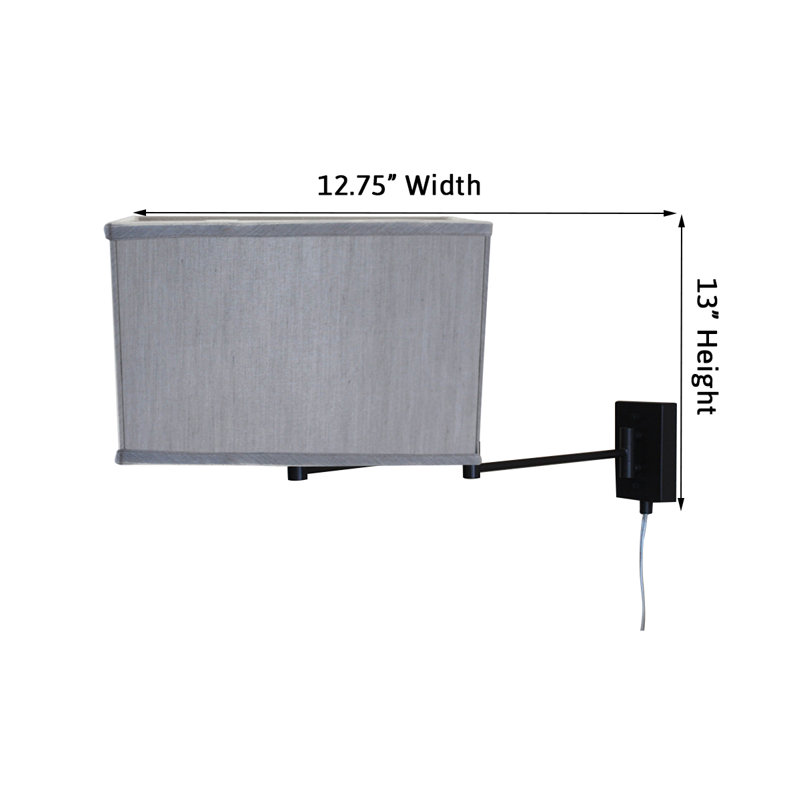 Pelham Plug-in Swing Arm Sconce, Gray