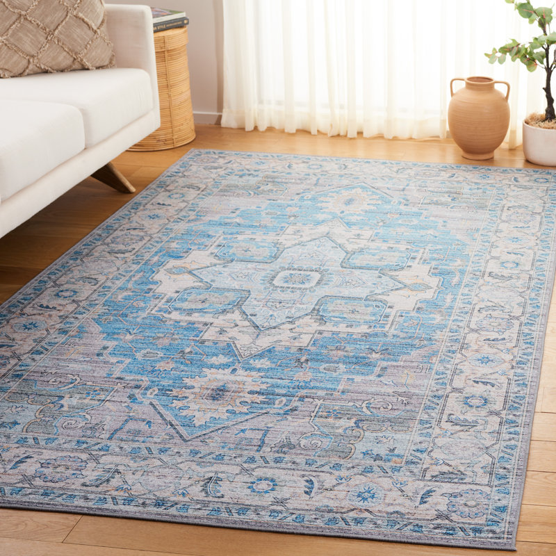 Pahulveer Performance Machine Washable Oriental Rug, Rectangle 5' x 8'